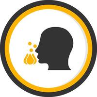 Pollen Allergy Glyph Two Color Circle Icon vector