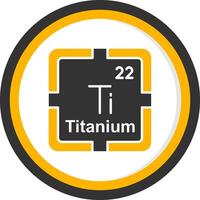 Titanium Glyph Two Color Circle Icon vector