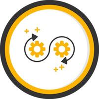 Devops Glyph Two Color Circle Icon vector