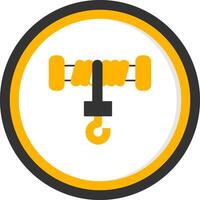 Hoist Glyph Two Color Circle Icon vector