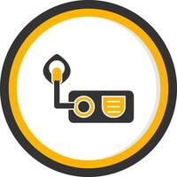Oxygen Glyph Two Color Circle Icon vector