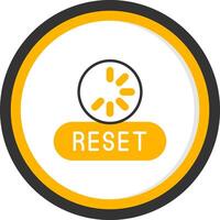Reset Glyph Two Color Circle Icon vector