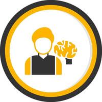 Neurologist Glyph Two Color Circle Icon vector