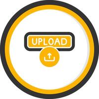 Upload Glyph Two Color Circle Icon vector