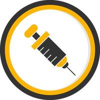 Injection Glyph Two Color Circle Icon vector