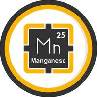Manganese Glyph Two Color Circle Icon vector