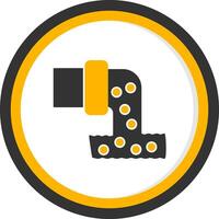 Sewage Glyph Two Color Circle Icon vector