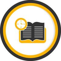 Continuous Learning Glyph Two Color Circle Icon vector