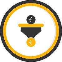 Sales PipeGlyph Two Color Circle Glyph Two Color Circle Icon vector