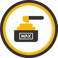 Wax Glyph Two Color Circle Icon vector