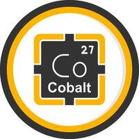 Cobalt Glyph Two Color Circle Icon vector