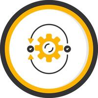 Agile Glyph Two Color Circle Icon vector