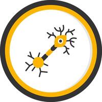 Multipolar Neuron Glyph Two Color Circle Icon vector