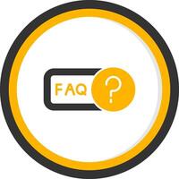 Faq Glyph Two Color Circle Icon vector