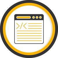 Coding Glyph Two Color Circle Icon vector