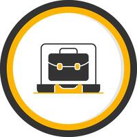 OnGlyph Two Color Circle Portfolio Glyph Two Color Circle Icon vector