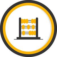 Abacus Glyph Two Color Circle Icon vector