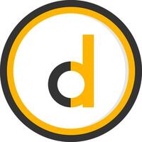 Small d Icon vector