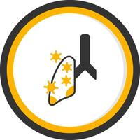 Tuberculosis Germs Glyph Two Color Circle Icon vector