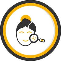 Check Glyph Two Color Circle Icon vector