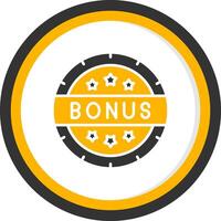 Bonus Glyph Two Color Circle Icon vector