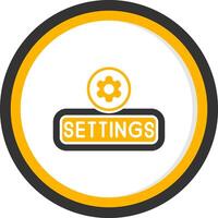 Setting Glyph Two Color Circle Icon vector