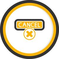 Cancel Glyph Two Color Circle Icon vector