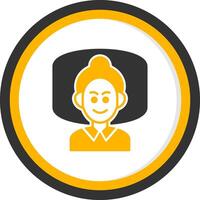 Insomnia Glyph Two Color Circle Icon vector
