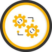Integration Glyph Two Color Circle Icon vector