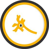 Neuron Glyph Two Color Circle Icon vector