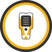 Stud Finder Glyph Two Color Circle Icon vector