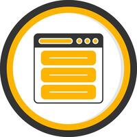 Web Menu Glyph Two Color Circle Icon vector
