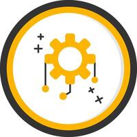 Integration Glyph Two Color Circle Icon vector
