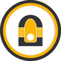 Portable Toilet Glyph Two Color Circle Icon vector