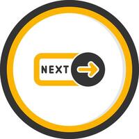 Next Glyph Two Color Circle Icon vector