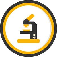Microscope Glyph Two Color Circle Icon vector