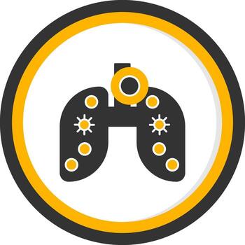 livianos glifo dos color circulo icono vector