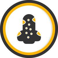 Blackhead Glyph Two Color Circle Icon vector