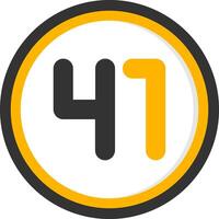 Forty one Glyph Two Color Circle Icon vector