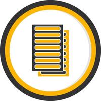 Daily Ledger Glyph Two Color Circle Icon vector