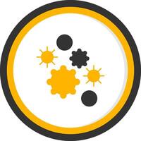Allergen Glyph Two Color Circle Icon vector