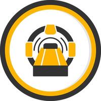 Mri Glyph Two Color Circle Icon vector