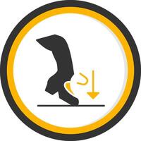 Ball Dig Glyph Two Color Circle Icon vector