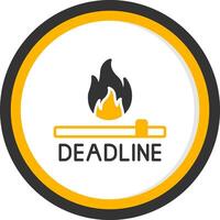 DeadGlyph Two Color Circle Glyph Two Color Circle Icon vector