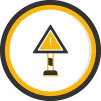 Risk Glyph Two Color Circle Icon vector