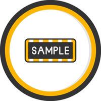 Sample Glyph Two Color Circle Icon vector