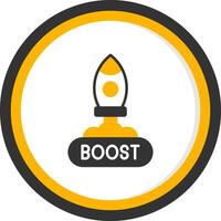Boost Glyph Two Color Circle Icon vector