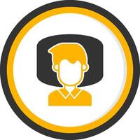 Insomnia Glyph Two Color Circle Icon vector
