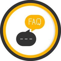 Faq Glyph Two Color Circle Icon vector