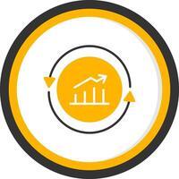 Performance Glyph Two Color Circle Icon vector